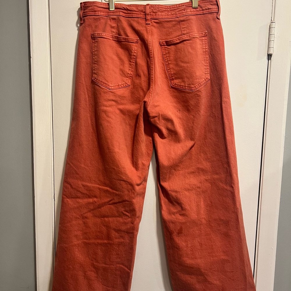 Universal Thread High-Rise Wide Leg Jeans in Rust Orange - Picture 2 of 3